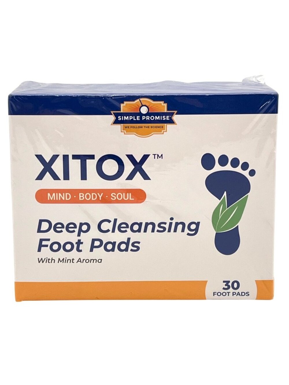 Xitox Deep Cleansing Foot Pads Mint Aroma Detox & Relaxation Solution 30 Count